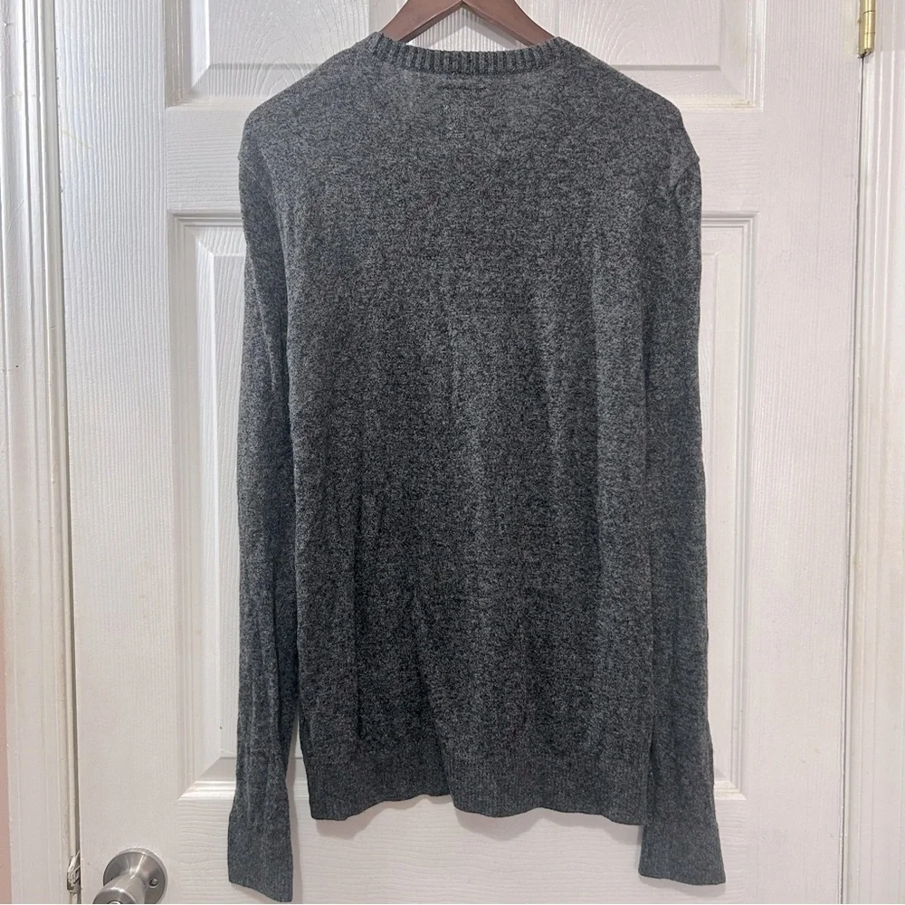 Hollister Crewneck Sweater Men's Black Gray Marbled Size Large Fall